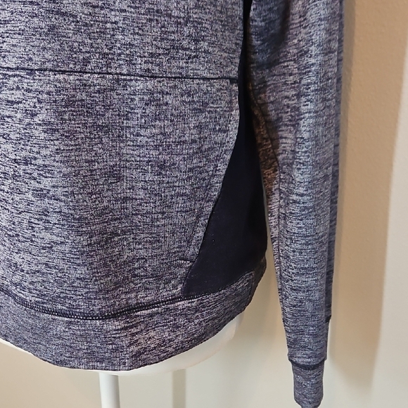 Vera Bradley Blue Lace-Up Hoodie Floral Hood Lining Size M - Picture 3 of 10